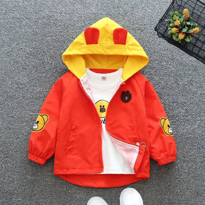 Baby Girls & Boys Hooded Thin Jacket –