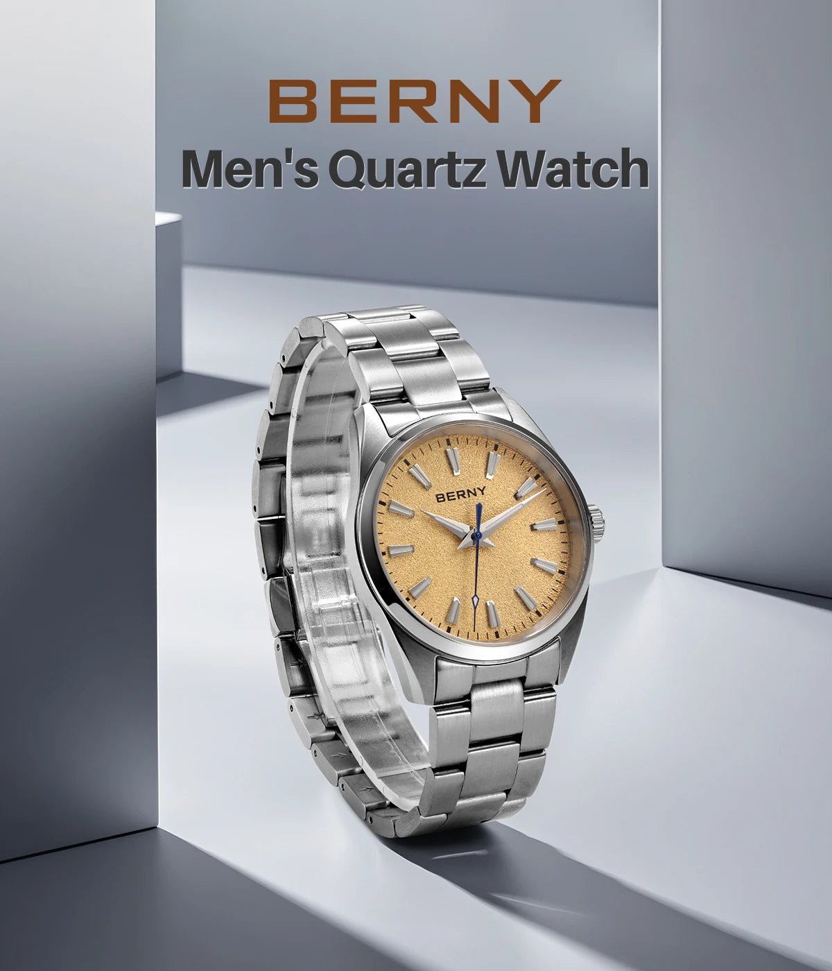 BERNY Men’s Luminous Sapphire Quartz Watch - SMARTMARTNZ