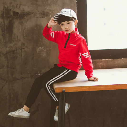 Boys'New Spring Garment in Two Kids' Leisure Sports Kids'Spring School Garments - SMARTMARTNZ