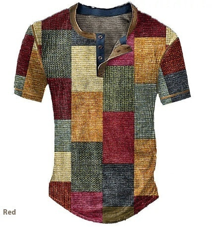 Men's Clothing Graphic Plaid Color Block