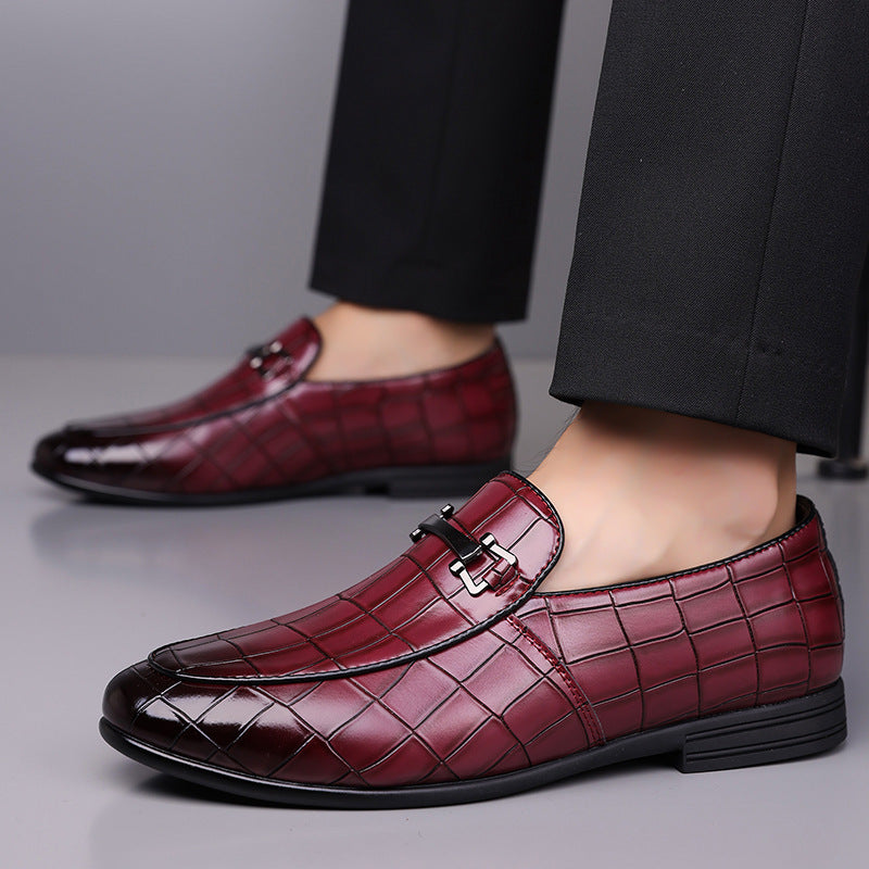 Men’s Plaid Luxury Leather Shoes