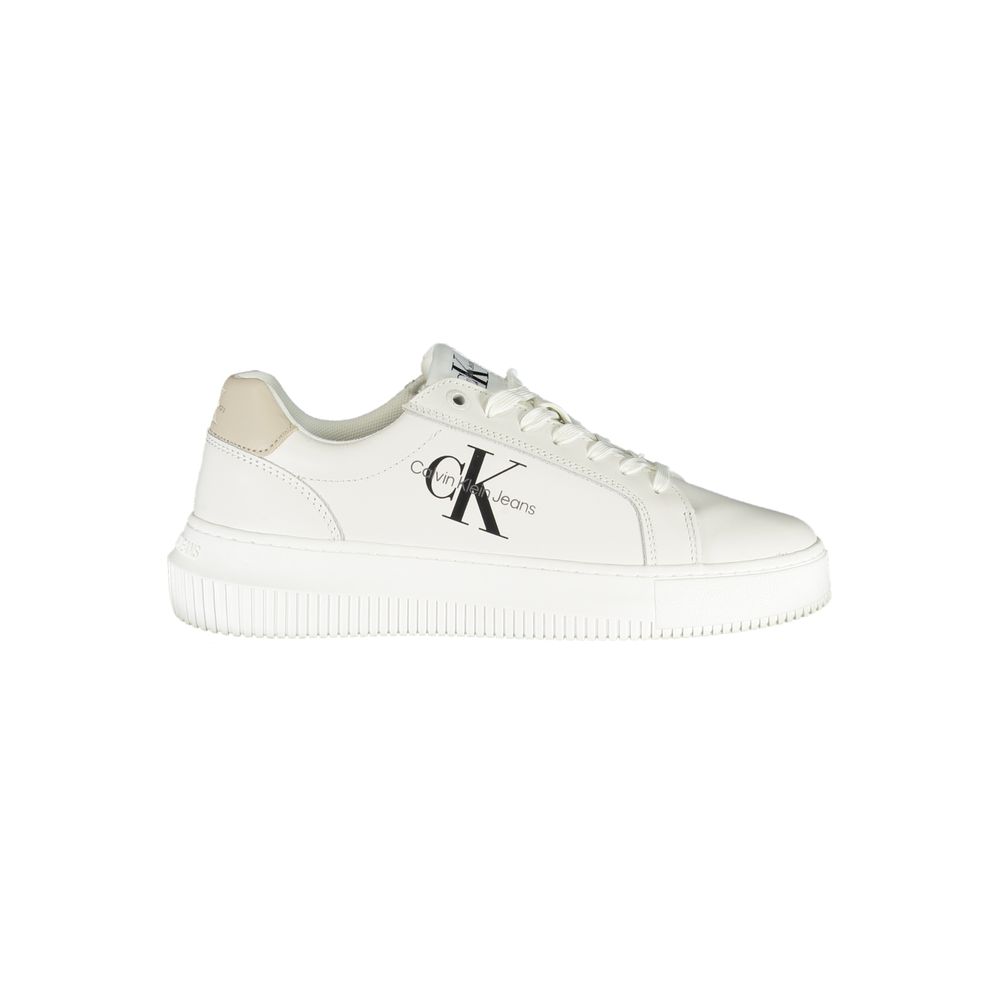 Calvin Klein Chic White Lace - Up Sneakers with Contrast Details - SMARTMARTNZ