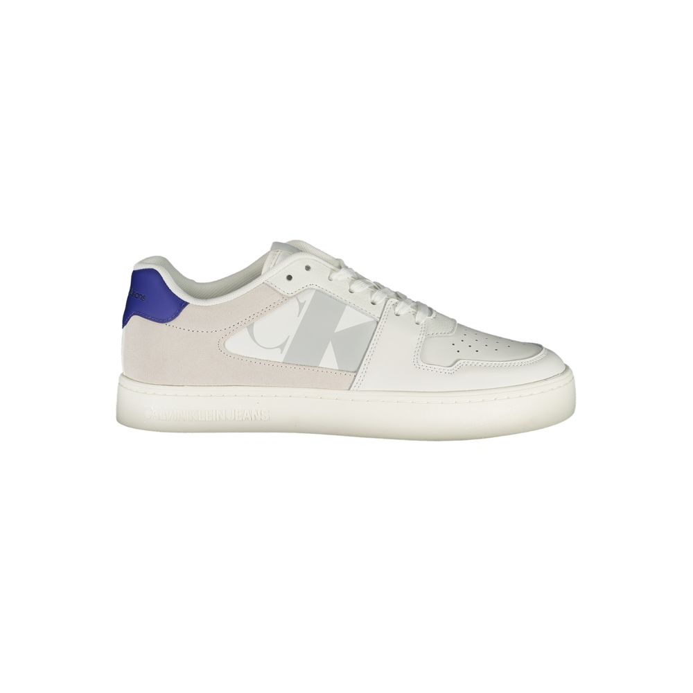 Calvin Klein White Leather Mens Sneaker - SMARTMARTNZ