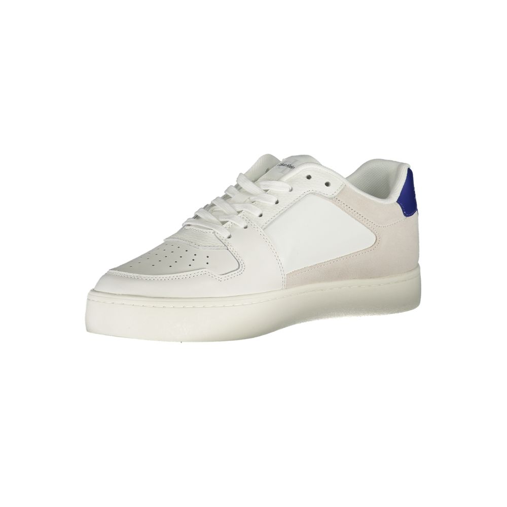 Calvin Klein White Leather Mens Sneaker - SMARTMARTNZ