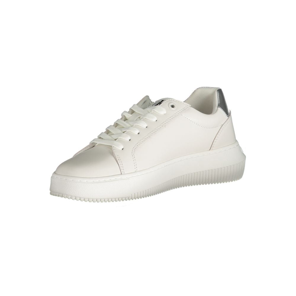 Calvin Klein White Polyester Sneaker - SMARTMARTNZ