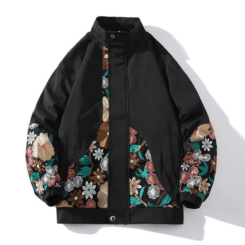 Casual Cool Men’s Embroidery Jacket | Trendy Everyday Outerwear - SMARTMARTNZ