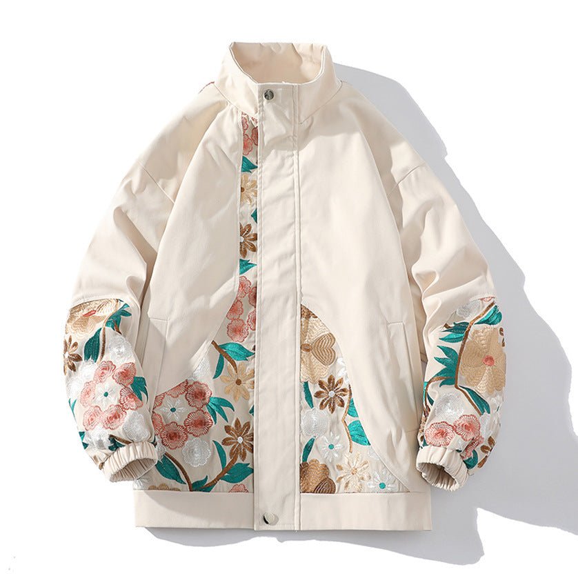 Casual Cool Men’s Embroidery Jacket | Trendy Everyday Outerwear - SMARTMARTNZ