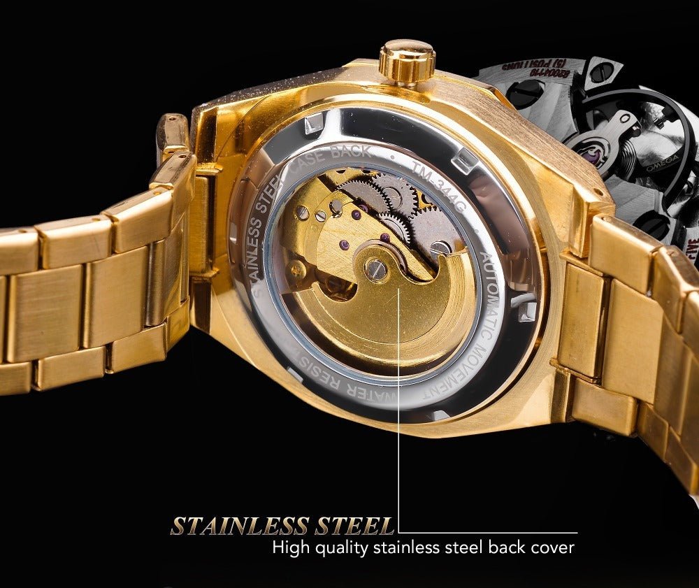 Casual Men’s Mechanical Watch – Hollow Dial & Self - Winding - SMARTMARTNZ