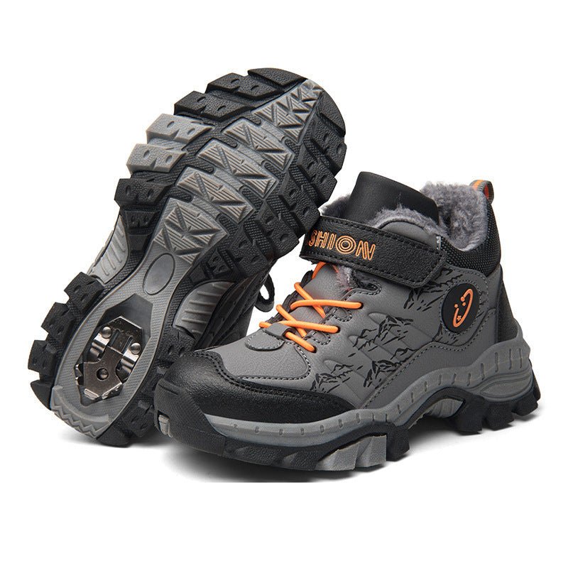 Children's Cotton Shoes Boys Two Cotton Large Cotton Hiking Shoes - SMARTMARTNZ