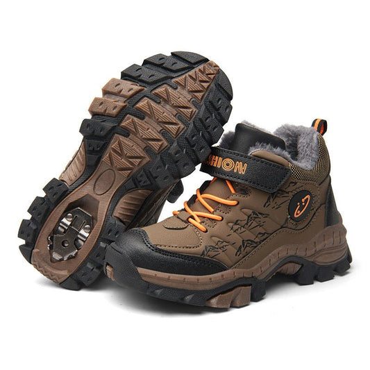 Children's Cotton Shoes Boys Two Cotton Large Cotton Hiking Shoes - SMARTMARTNZ