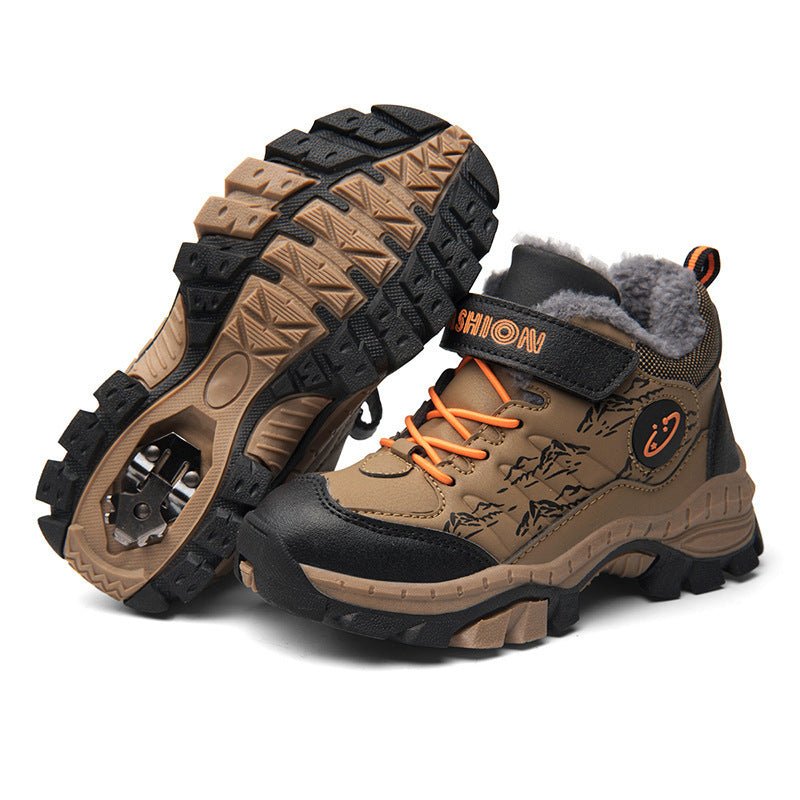 Children's Cotton Shoes Boys Two Cotton Large Cotton Hiking Shoes - SMARTMARTNZ