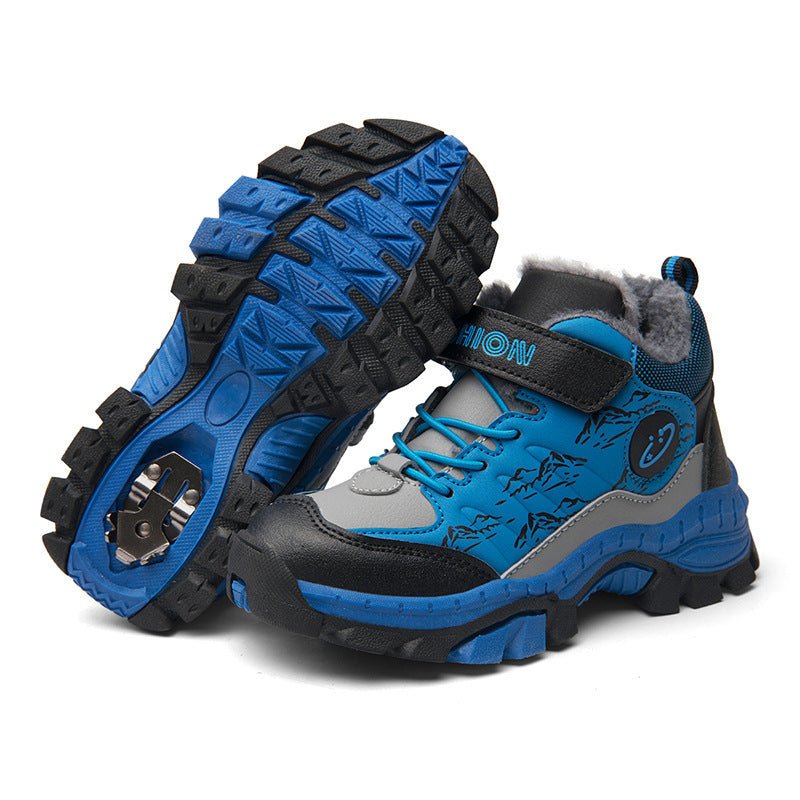 Children's Cotton Shoes Boys Two Cotton Large Cotton Hiking Shoes - SMARTMARTNZ