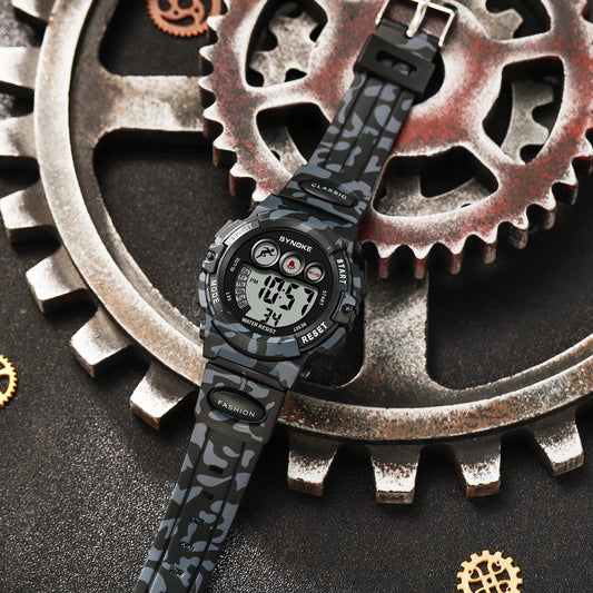 Children’s Digital Sport Watch – Boys Waterproof 50M Multifunction Alarm Outdoor Wristwatch (3–15 Years) - SMARTMARTNZ