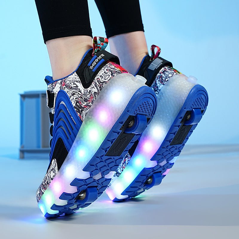 Children's Wheel Shoes LED Light Emitting Charging Children's Lamp Shoes - SMARTMARTNZ