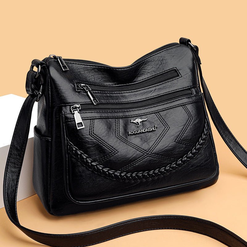 Classic Soft Leather Shoulder Bag for Women Roomy & Reliable | Perfect for Daily Essentials - SMARTMARTNZ