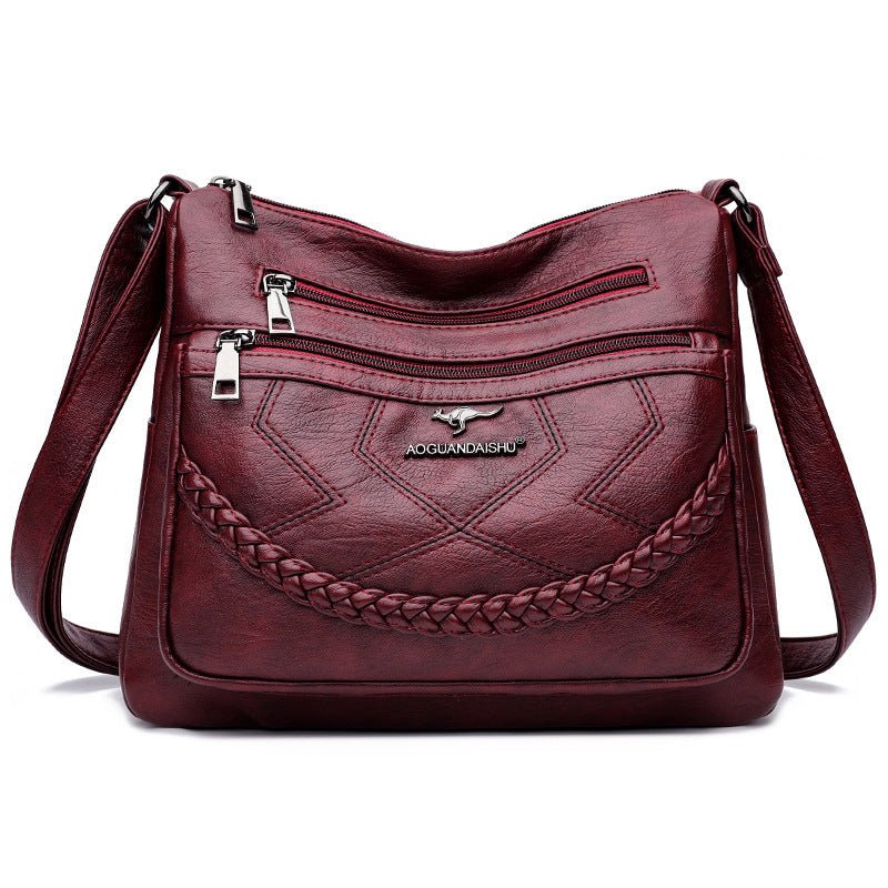 Classic Soft Leather Shoulder Bag for Women Roomy & Reliable | Perfect for Daily Essentials - SMARTMARTNZ
