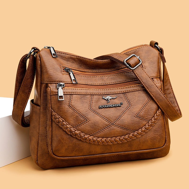 Classic Soft Leather Shoulder Bag for Women Roomy & Reliable | Perfect for Daily Essentials - SMARTMARTNZ
