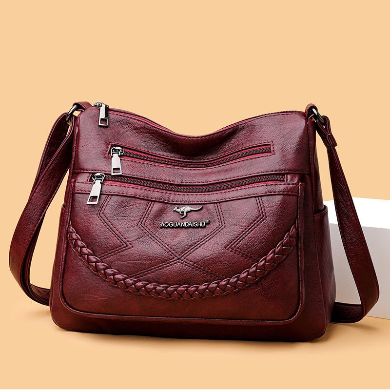 Classic Soft Leather Shoulder Bag for Women Roomy & Reliable | Perfect for Daily Essentials - SMARTMARTNZ
