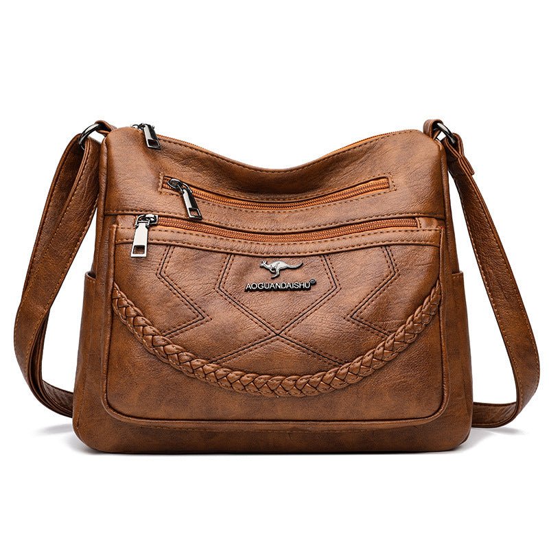 Classic Soft Leather Shoulder Bag for Women Roomy & Reliable | Perfect for Daily Essentials - SMARTMARTNZ
