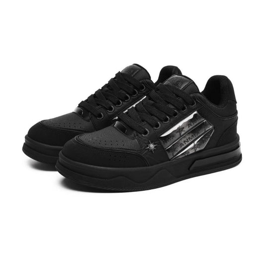 Couple’s Matching Black Star Sneakers – Unisex Streetwear - SMARTMARTNZ