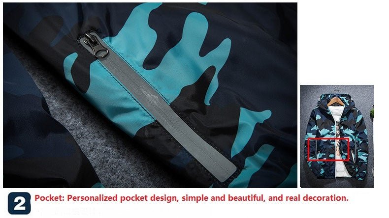 COVRLGE Men’s Camouflage Hooded Jacket – Stylish Outdoor Streetwear - SMARTMARTNZ