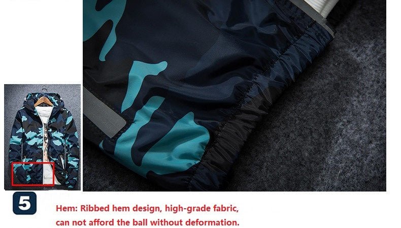 COVRLGE Men’s Camouflage Hooded Jacket – Stylish Outdoor Streetwear - SMARTMARTNZ