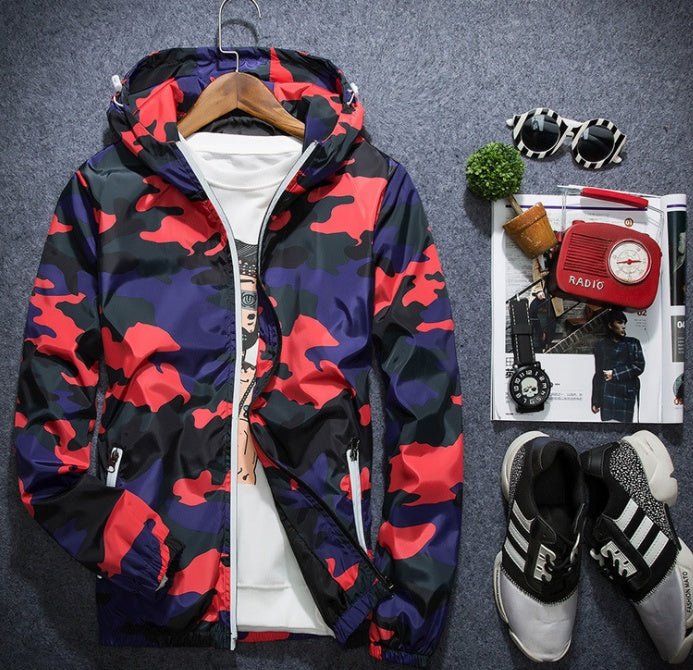 COVRLGE Men’s Camouflage Hooded Jacket – Stylish Outdoor Streetwear - SMARTMARTNZ