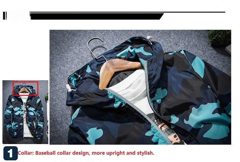 COVRLGE Men’s Camouflage Hooded Jacket – Stylish Outdoor Streetwear - SMARTMARTNZ