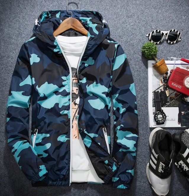 COVRLGE Men’s Camouflage Hooded Jacket – Stylish Outdoor Streetwear - SMARTMARTNZ