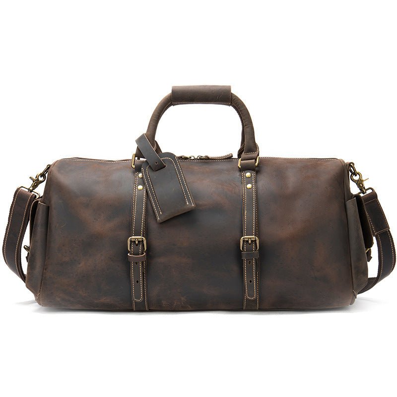 Crazy Horse Leather Travel Bag Large Capacity Storage - SMARTMARTNZ