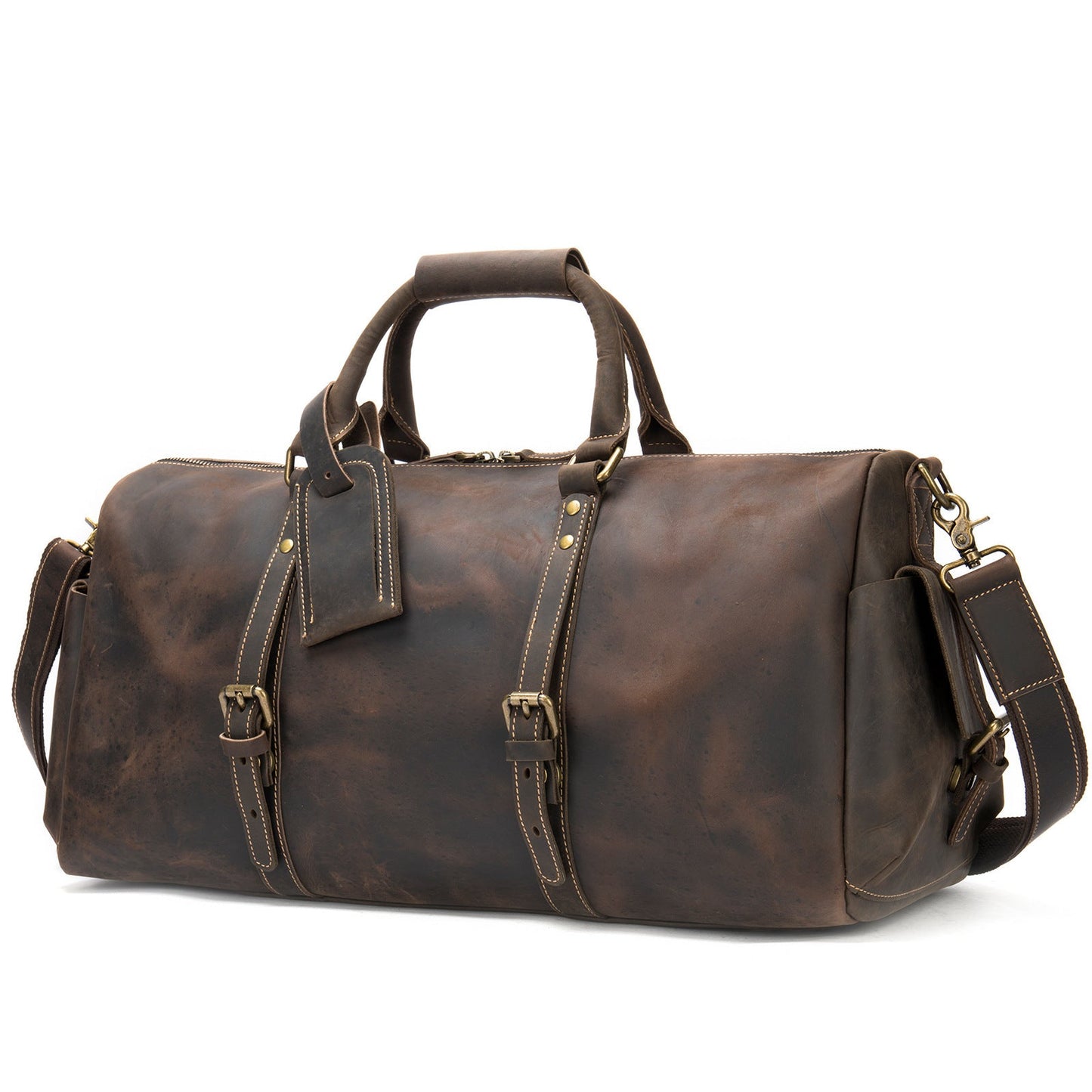 Crazy Horse Leather Travel Bag Large Capacity Storage - SMARTMARTNZ