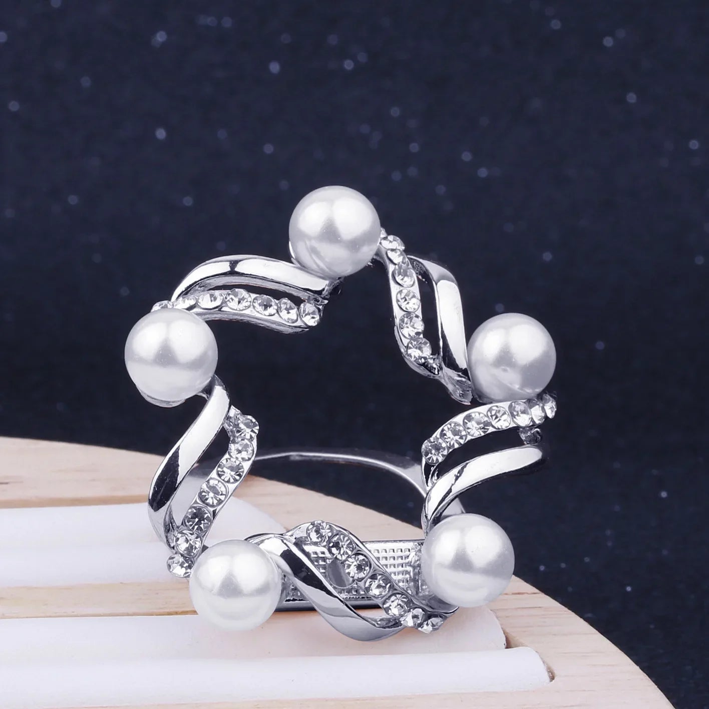Crystal Scarf Buckle Brooch – Knotted Button Pin, Shawl Ring Clip, Silk Scarf Fastener Accessory - SMARTMARTNZ