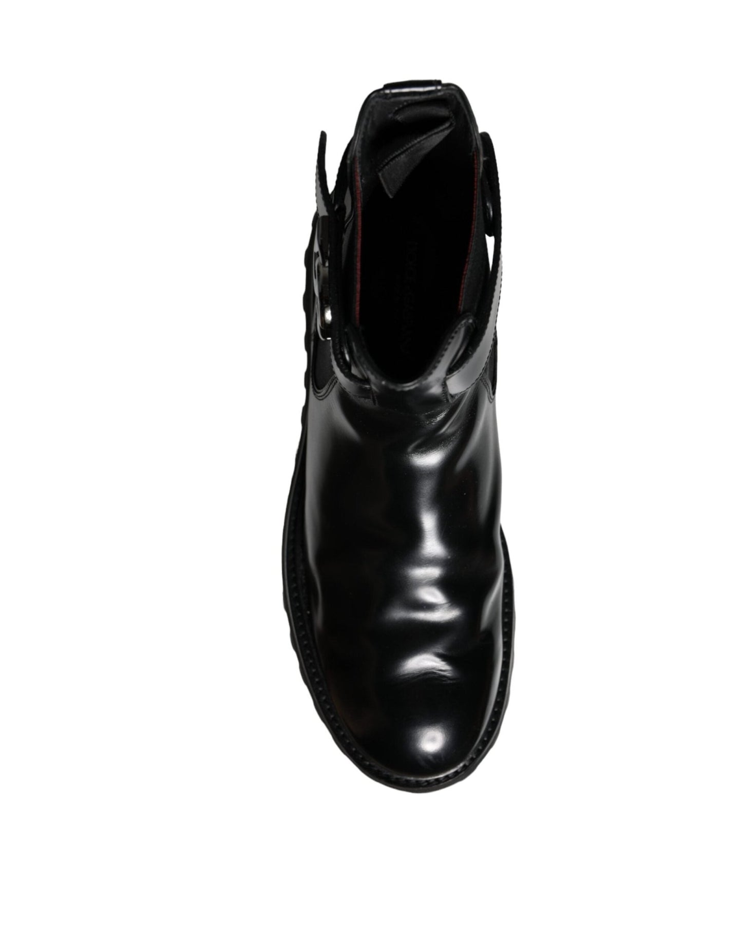Dolce & Gabbana Black Belted DG Logo Men Chelsea Boots Shoes - SMARTMARTNZ