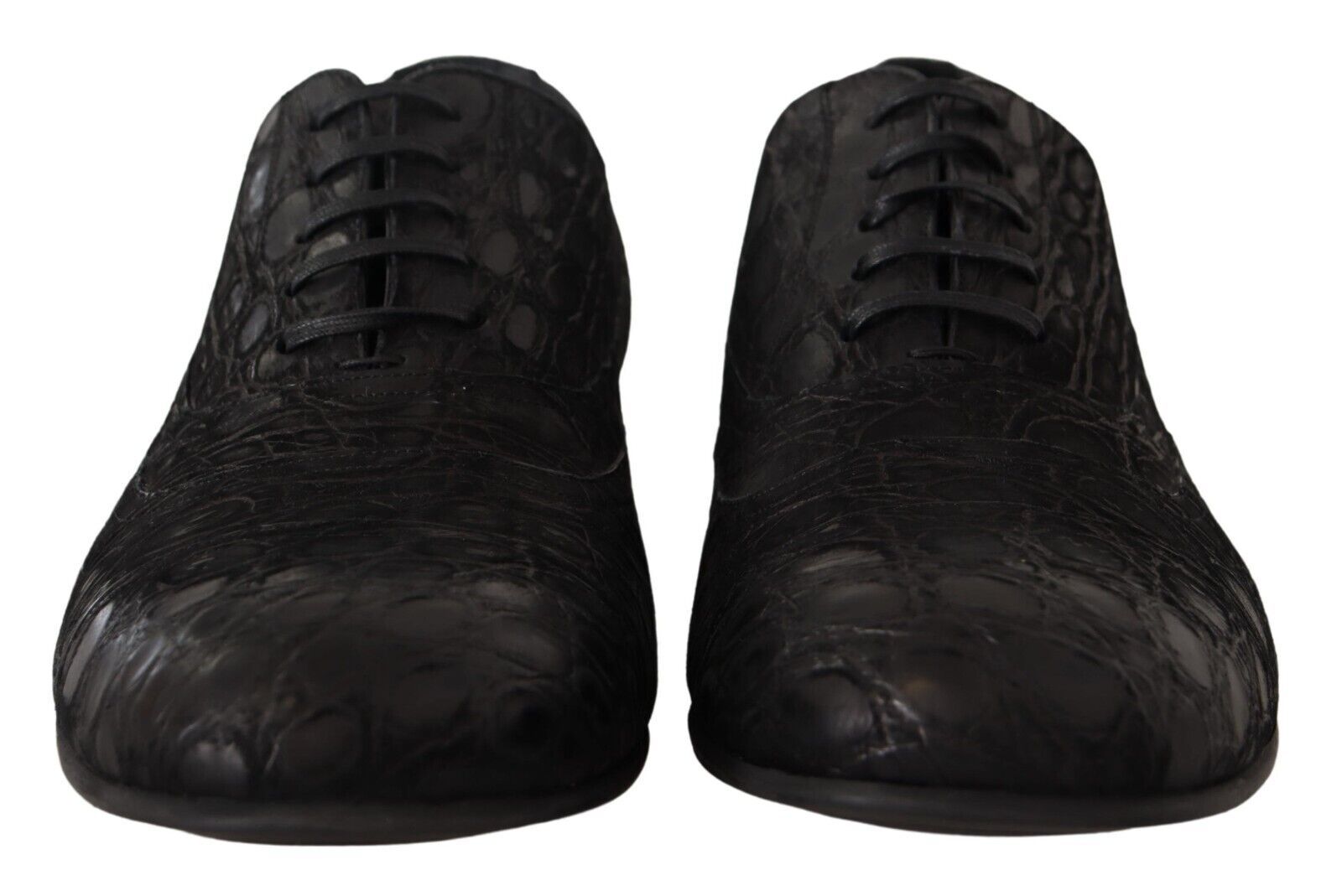 Dolce & Gabbana Black Caiman Leather Mens Oxford Shoes - SMARTMARTNZ