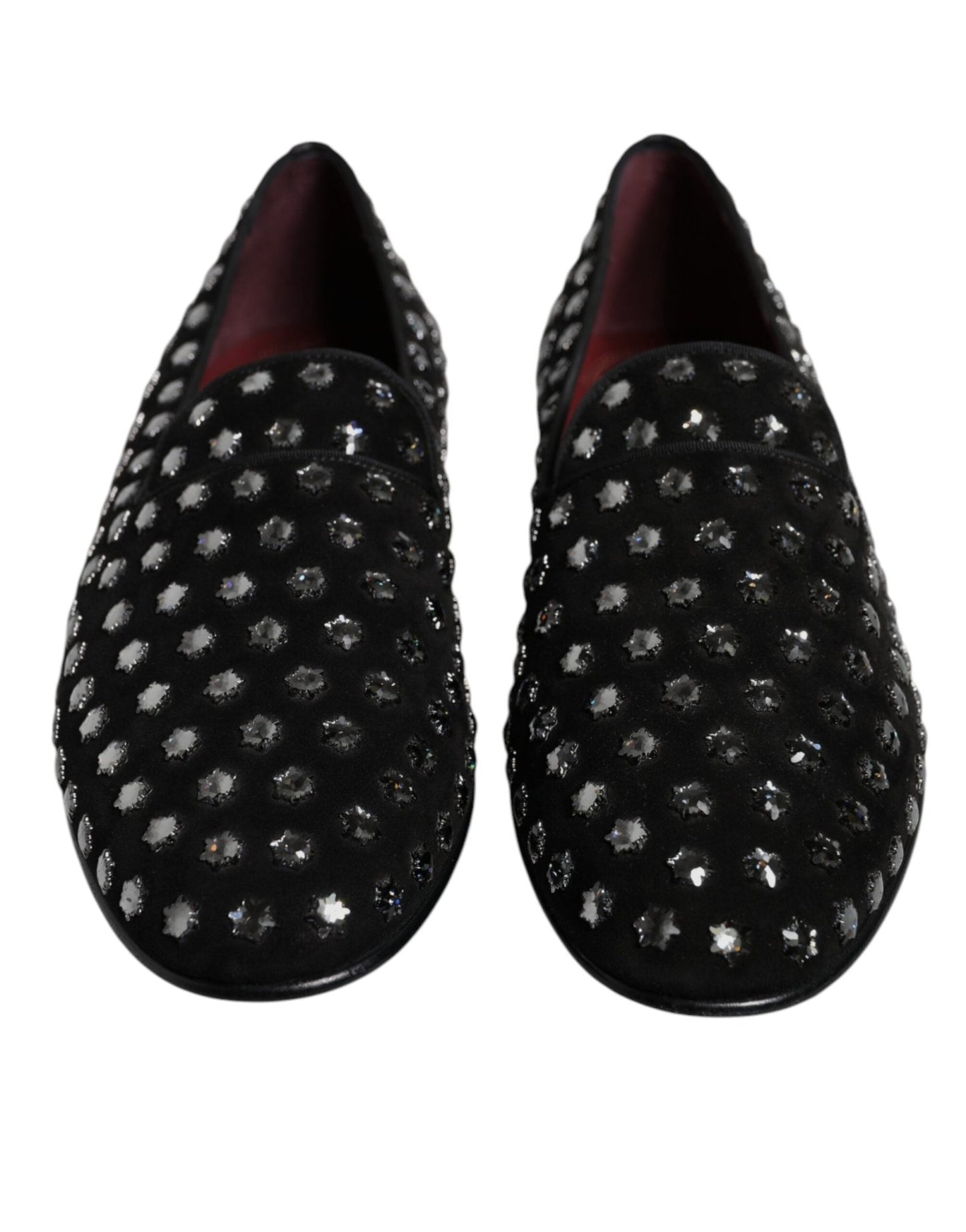 Dolce & Gabbana Black Crystal Embellished Loafers Dress Shoes - SMARTMARTNZ