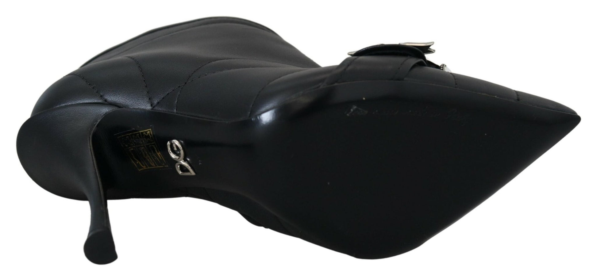 Dolce & Gabbana Black Devotion Quilted Buckled Ankle Boots Shoes - SMARTMARTNZ