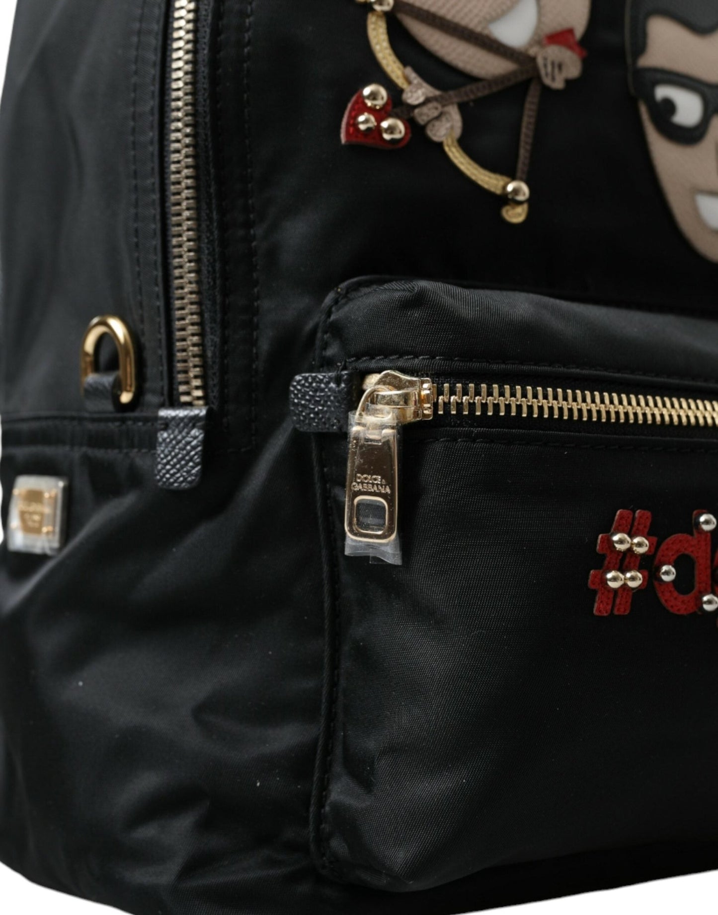 Dolce & Gabbana Black DGFAMILY Embellished Backpack VULCANO Bag - SMARTMARTNZ