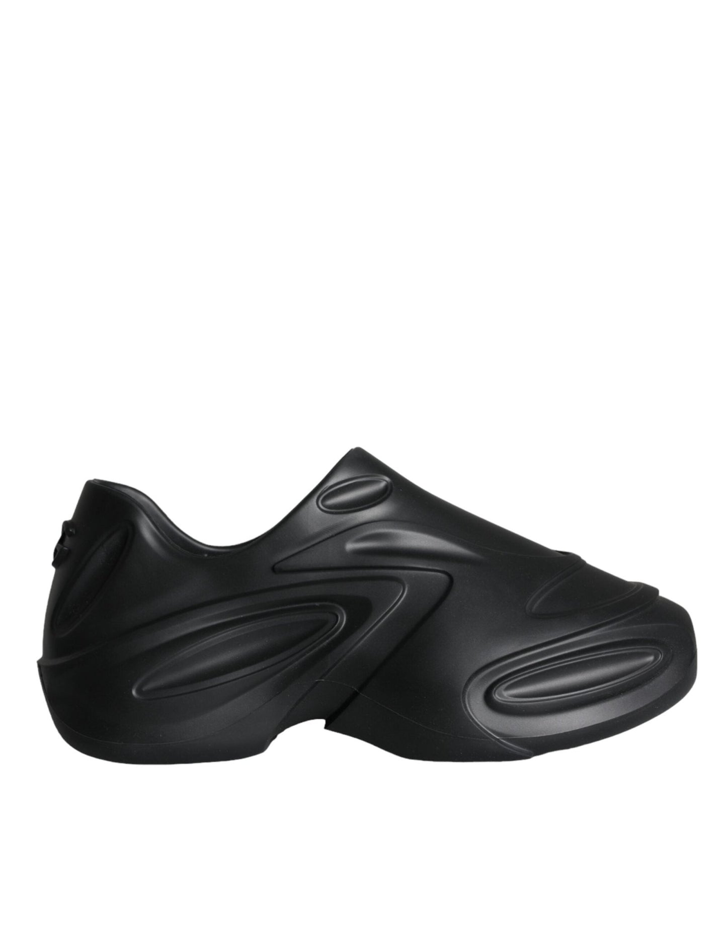 Dolce & Gabbana Black Foiled Rubber Toy Low Top Sneakers Shoes - SMARTMARTNZ