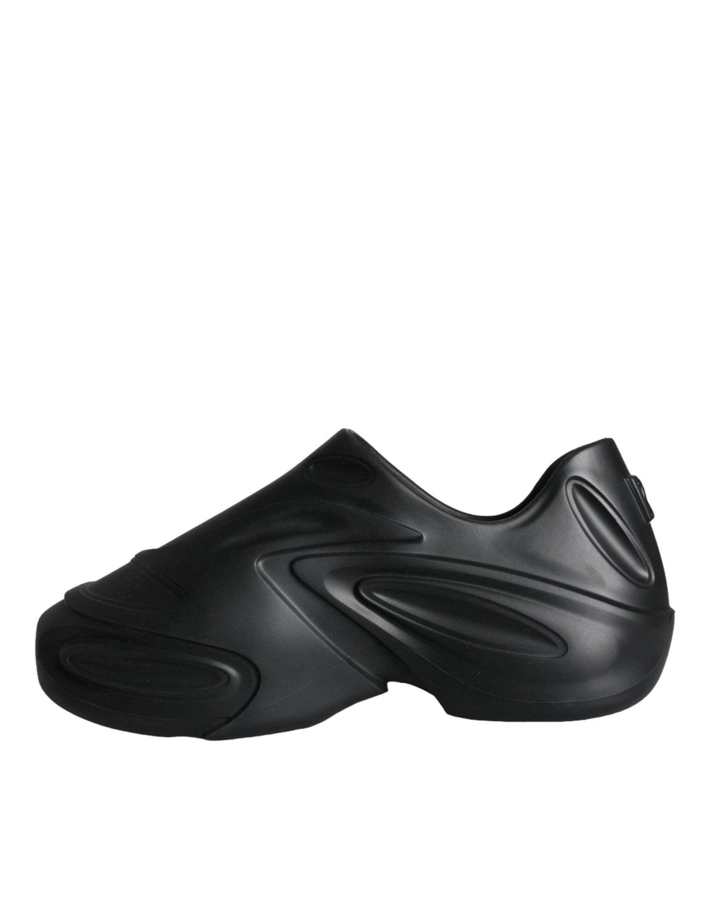 Dolce & Gabbana Black Foiled Rubber Toy Low Top Sneakers Shoes - SMARTMARTNZ