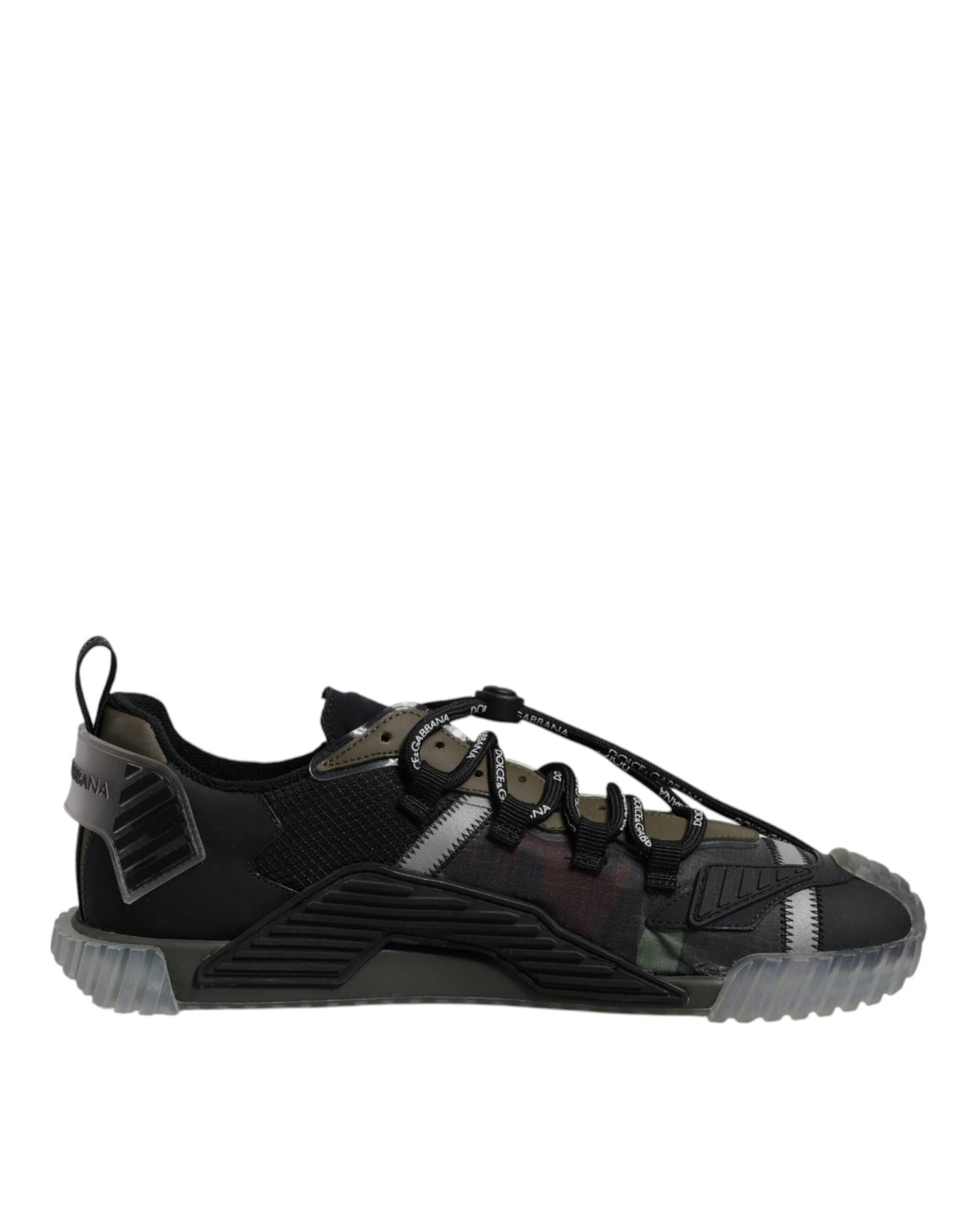 Dolce & Gabbana Black Green Camo NS1 Low Top Sneakers Shoes - SMARTMARTNZ