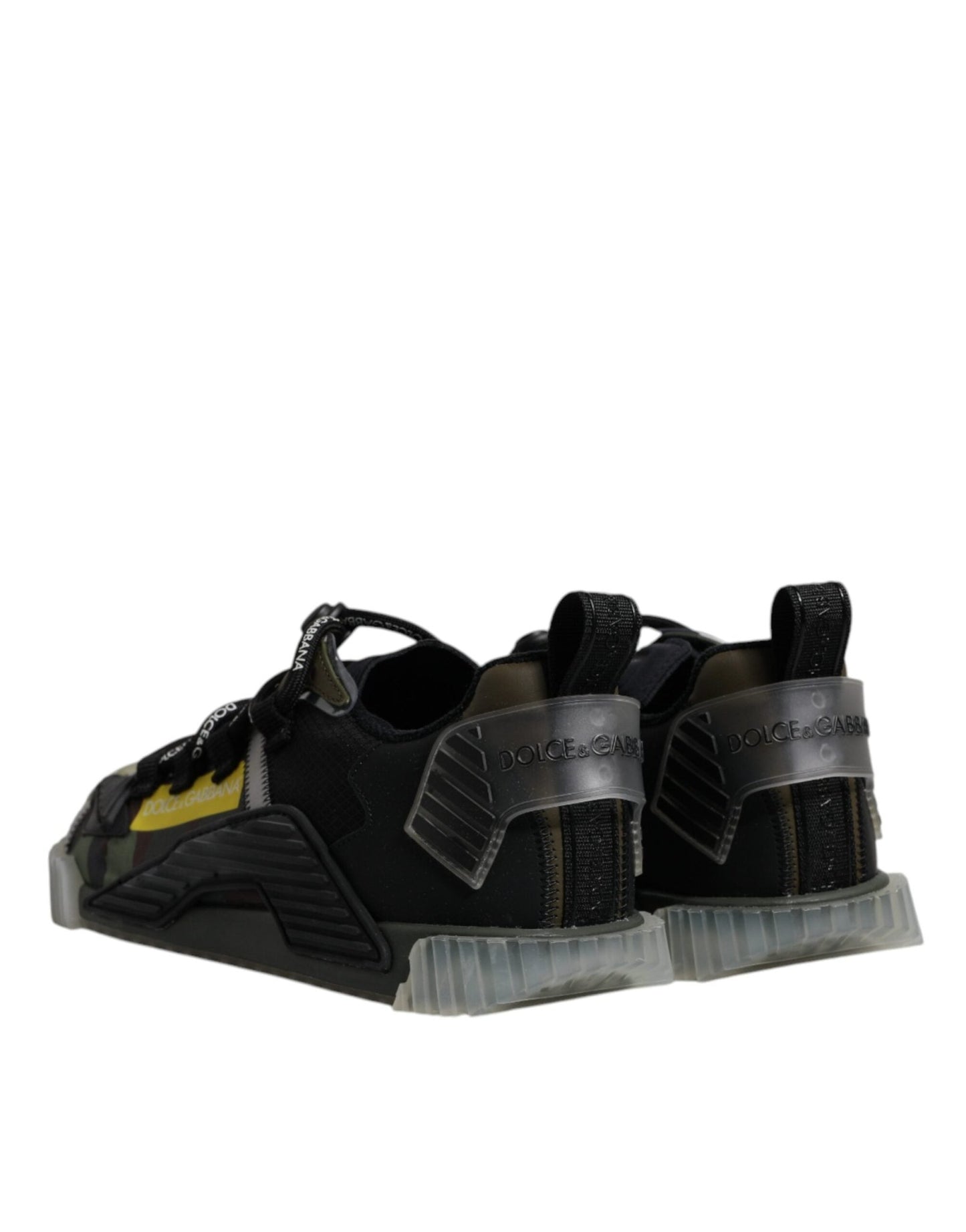 Dolce & Gabbana Black Green Camo NS1 Low Top Sneakers Shoes - SMARTMARTNZ