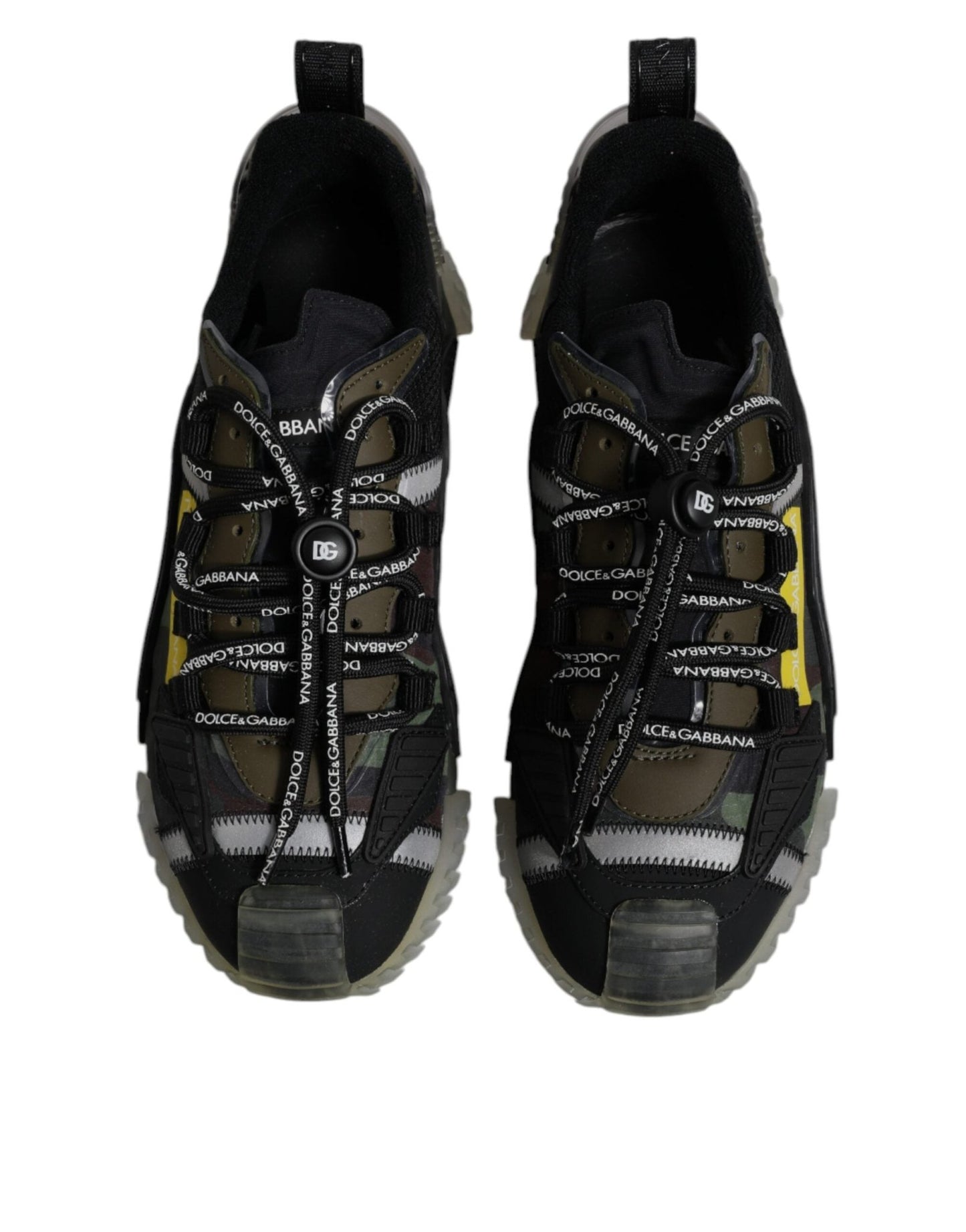 Dolce & Gabbana Black Green Camo NS1 Low Top Sneakers Shoes - SMARTMARTNZ