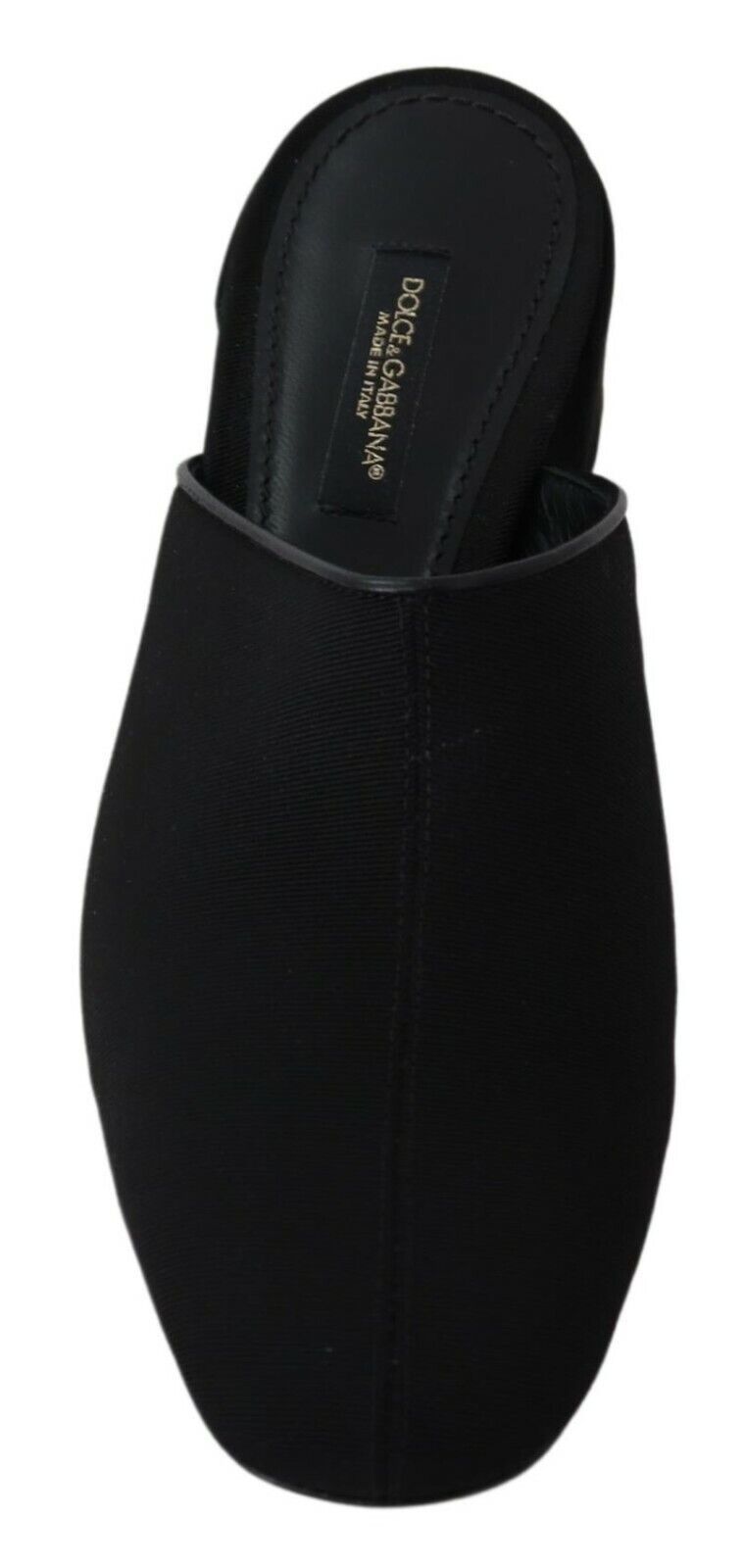 Dolce & Gabbana Black Grosgrain Slides Sandals Women Shoes - SMARTMARTNZ