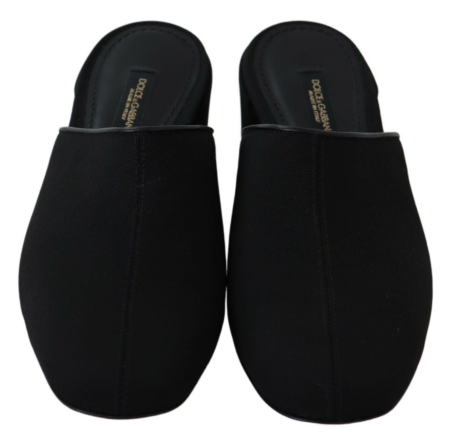 Dolce & Gabbana Black Grosgrain Slides Sandals Women Shoes - SMARTMARTNZ
