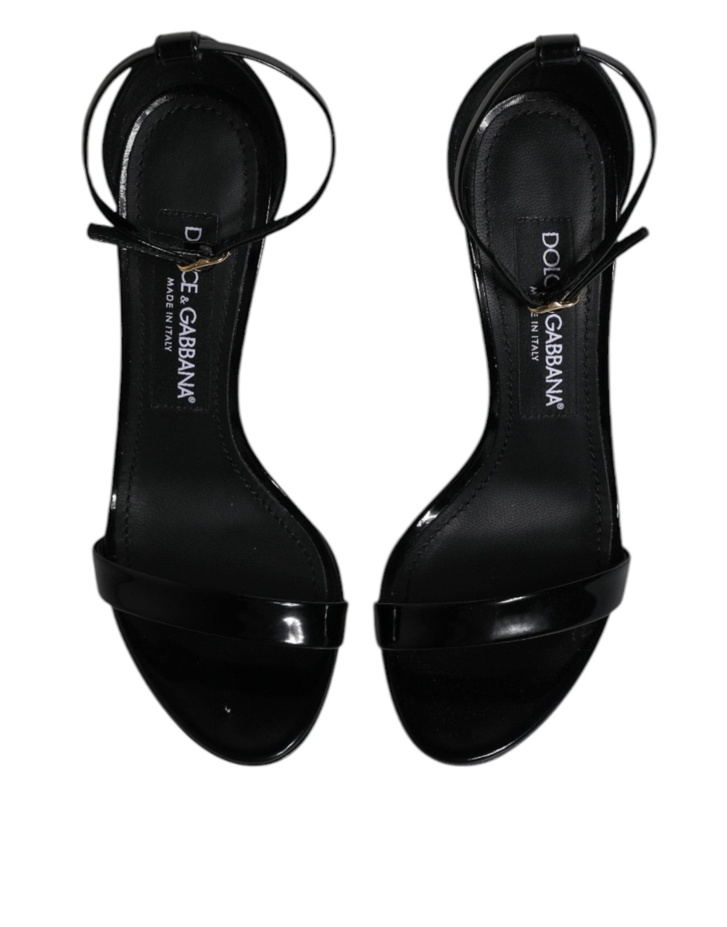 Dolce & Gabbana Black KEIRA Heels Ankle Strap Sandals Shoes - SMARTMARTNZ
