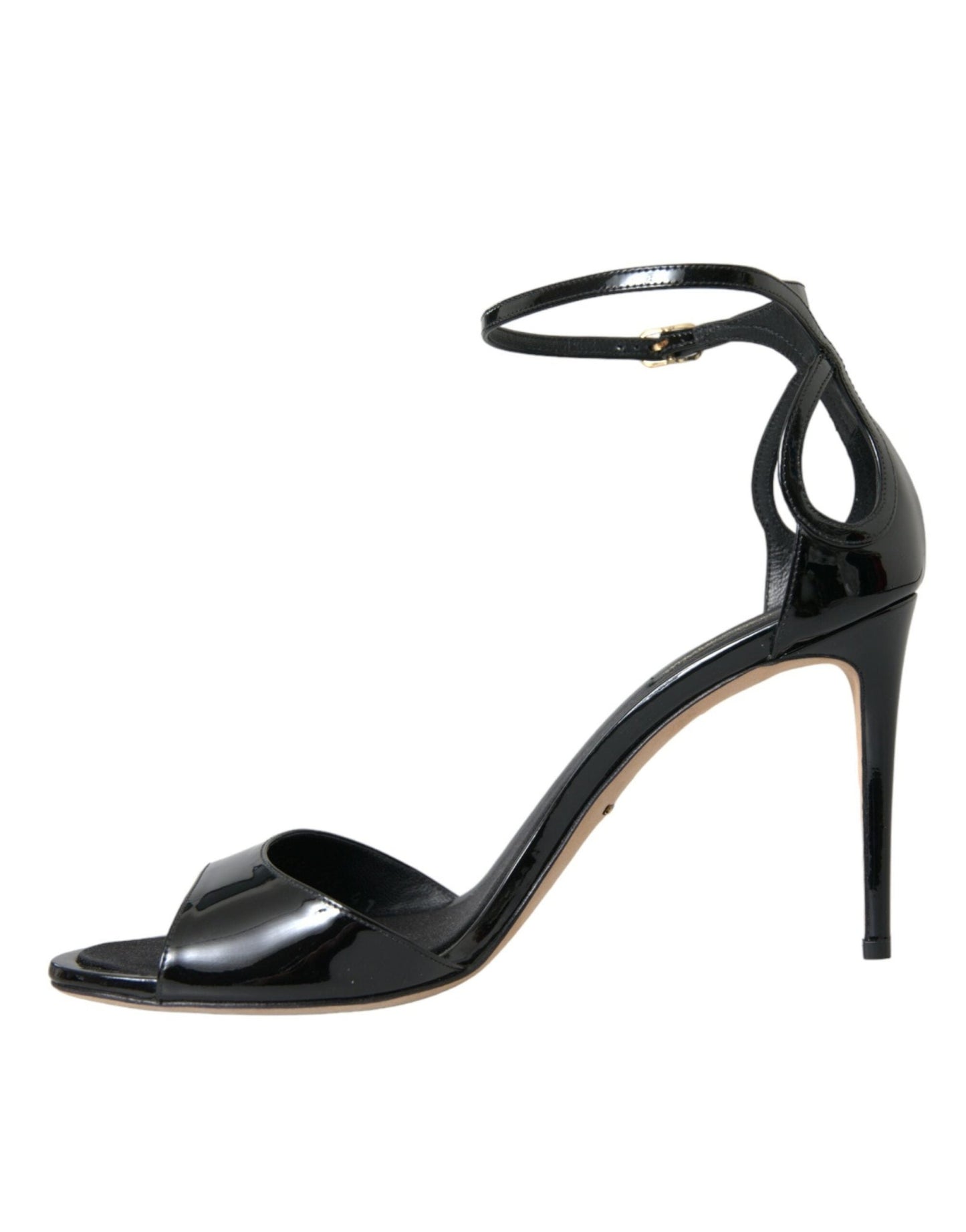 Dolce & Gabbana Black KEIRA Leather Heels Sandals Shoes - SMARTMARTNZ