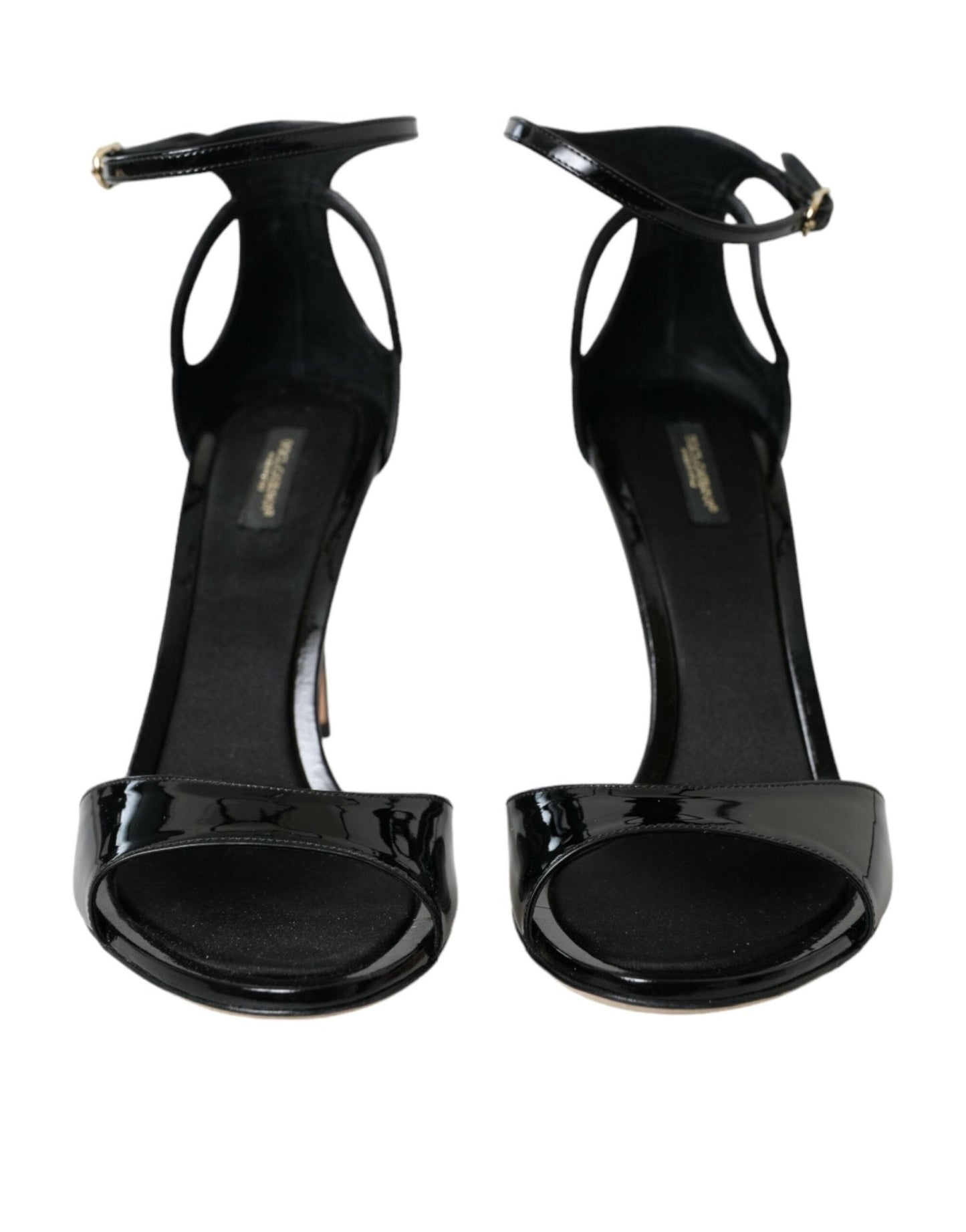 Dolce & Gabbana Black KEIRA Leather Heels Sandals Shoes - SMARTMARTNZ