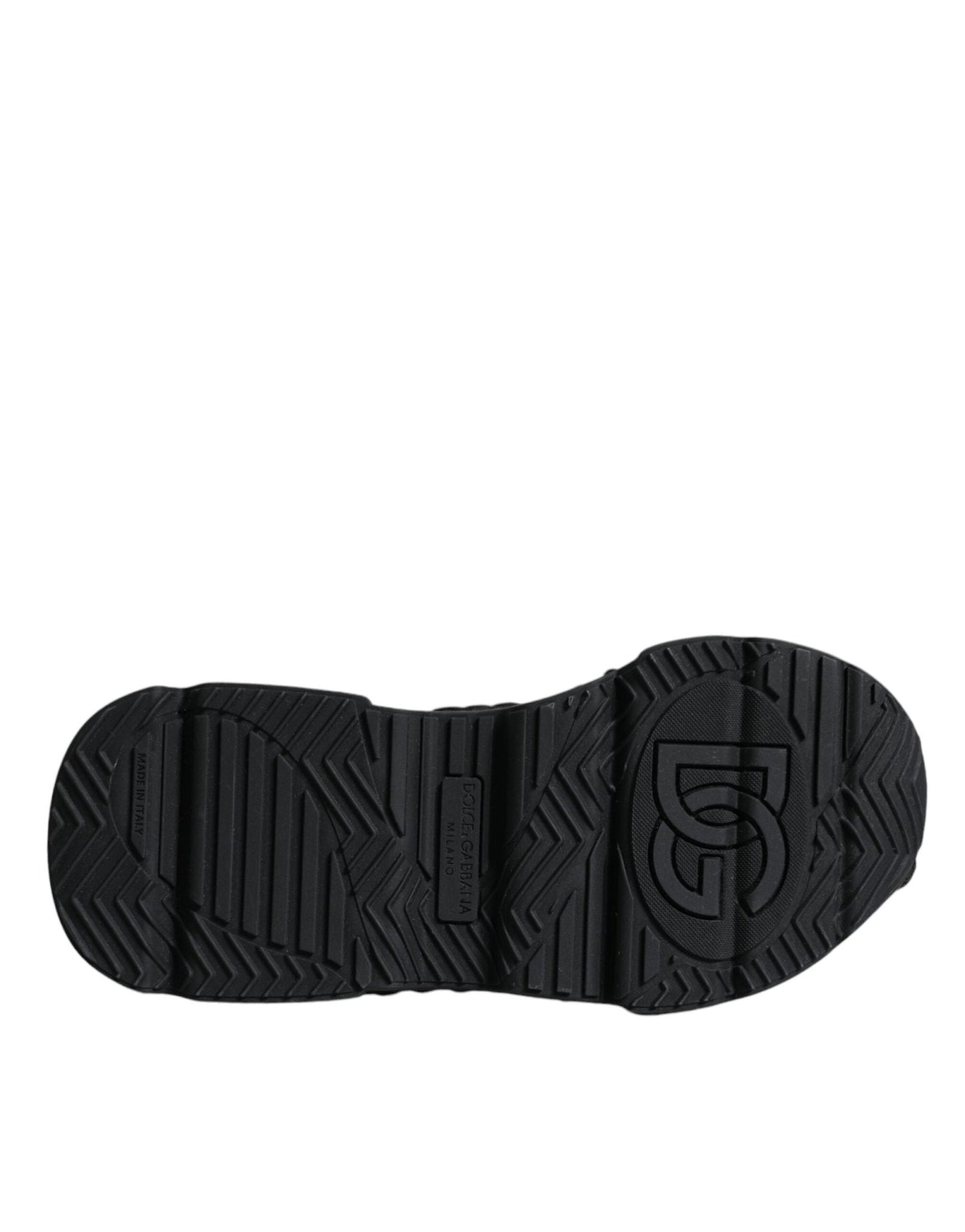 Dolce & Gabbana Black Knitted Daymaster Sneakers Shoes - SMARTMARTNZ