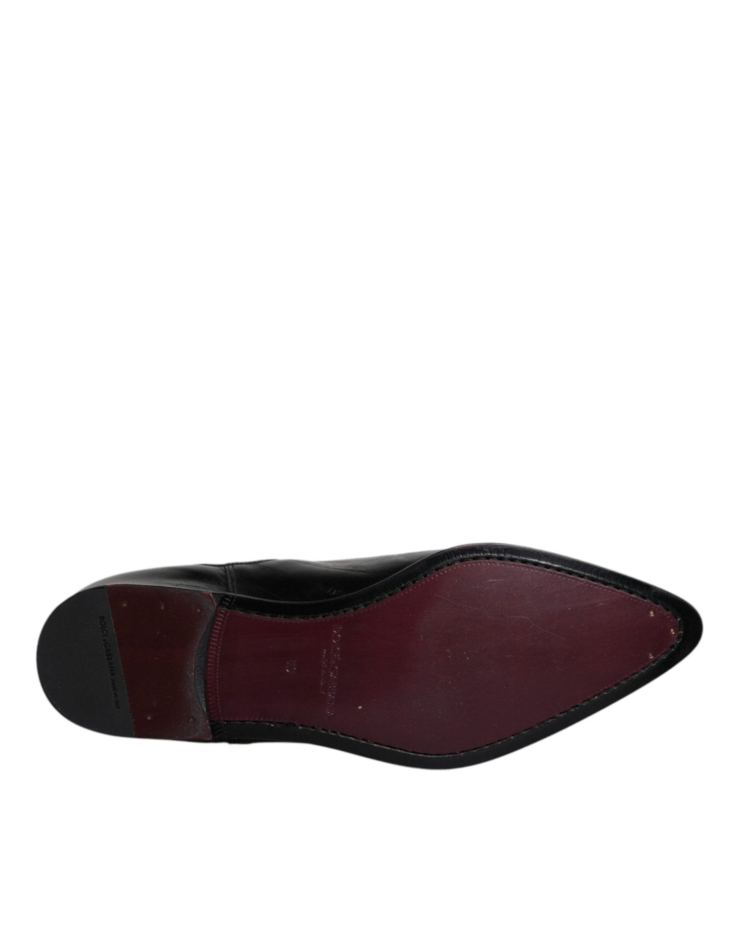 Dolce & Gabbana Black Leather Chelsea Men Ankle Boots Shoes - SMARTMARTNZ