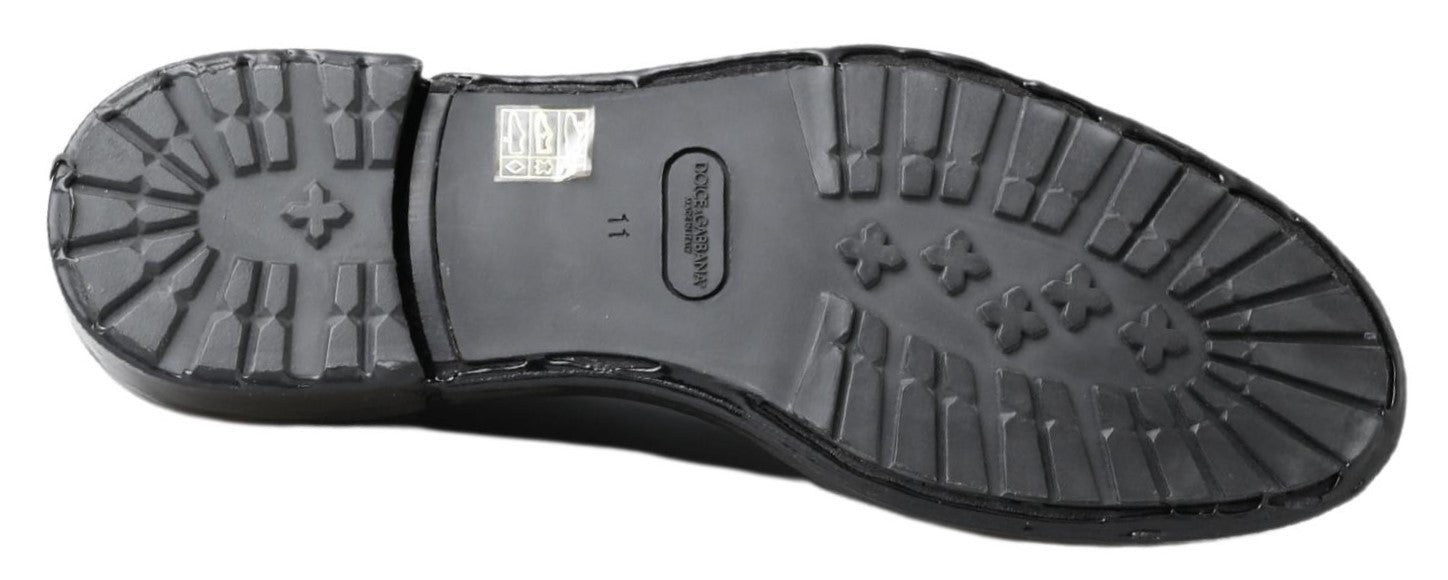 Dolce & Gabbana Black Leather Derby Dress Shoes - SMARTMARTNZ